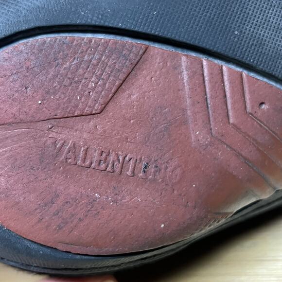 Valentino Garavani Dual Strap Fur Shoes Men Size 9 US, 42 EU Black Leather Italy main image 4